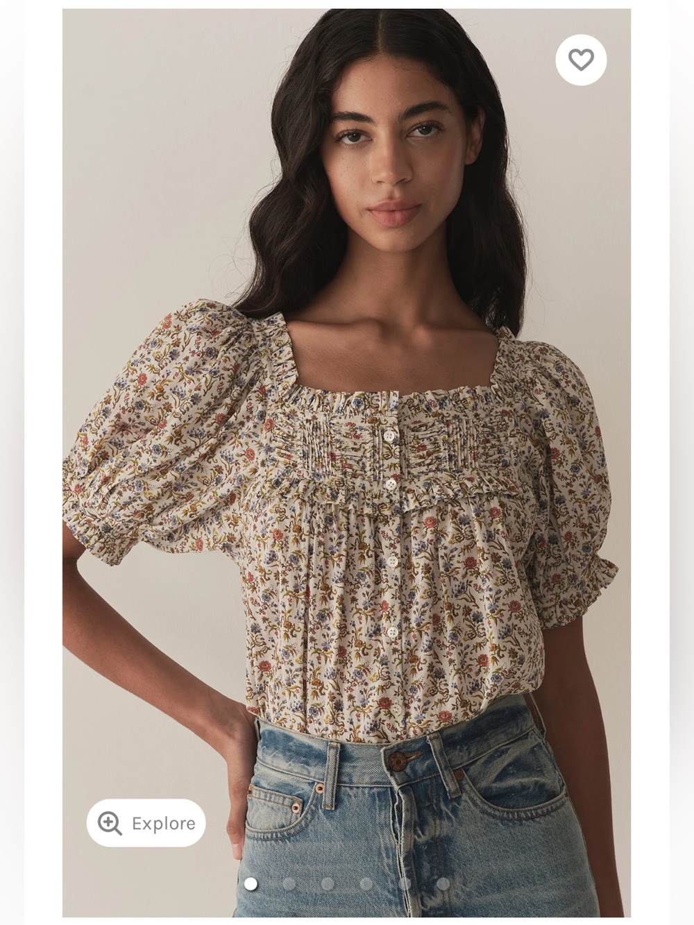 Doen Farley Blouse In Floral Print Jardin Du Chateau NEW with tags